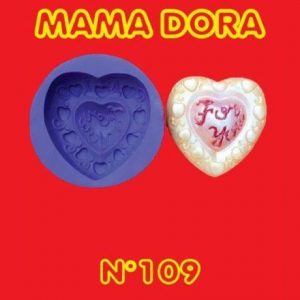 Molde de silicona Corazones N°109 xUni MAMA DORA
